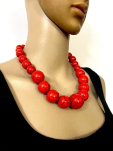 N6182 Resin Handmade Chic Collar Fashion Retro Necklace Christmas Party Jewelry - Picture 1 of 8