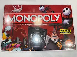 Monopoly Tim Burton The Nightmare Before Christmas Board Game HOT TOPIC Edition - Picture 1 of 10