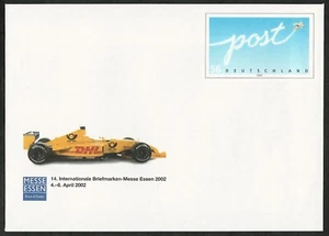 Sonderumschlag USo 36 - Briefmarken-Messe Essen 2002 -Formel 1 Auto Jordan-Honda - Foto 1 di 1