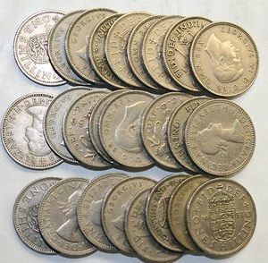 25 PACK OF OLD ENGLISH / SCOTTISH SHILLING BULK COINS. - Picture 1 of 1