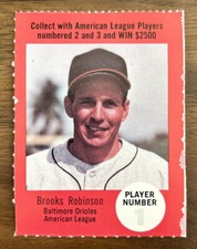 1968 Atlantic Oil Play Ball Contest Cards #37 Brooks Robinson 1 Rules Back