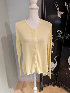 NEW Eddie Bauer Wms Medium Light Weight Thin Cardigan Sweater Cotton Embroidery - Picture 1 of 7