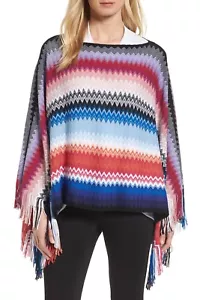 Poncho de mezcla de lana Missoni Zigzag. Tamaño O/S. Hecho en Italia.*****NUEVO***$410*** - Imagen 1 de 6