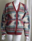 Woolrich Sz M Funky Art-To-Wear Indian Southwest Beautiful Cardigan Sweater Wool