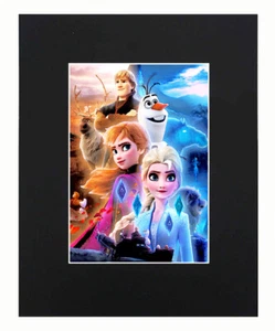 Frozen 2 Disney Animation Elsa Anna Olaf Movie Print Picture Decor Art Matted - Picture 1 of 4