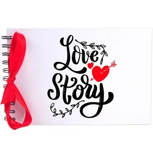 Band, Swirl Love Story, Fotoalbum, Sammelalbum, leere weiße Seiten, A5 - Bild 1 von 3