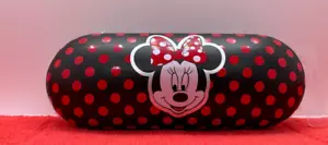 Disney Minnie Mouse Eyeglasses Case Hard Shell Protective Travel Carrier Red - Picture 1 of 2