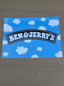 Ben & Jerry’s Sign Large Plastic Magnet Strips On Back - Picture 1 of 5