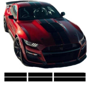 Car Sticker For Ford Mustang Hood Roof Tail Racing Sport Stripes Bumper Decals - Picture 1 of 7
