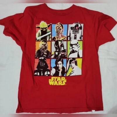 Star Wars Boys Red Movie Character Graphic Print Short Sleeve Cotton Tee Large - Image 1 of 3