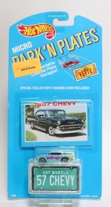 HOT WHEELS MICRO PARK 'N PLATE '57 CHEVY - PURPLE PINSTRIPE VERSION - Picture 1 of 2