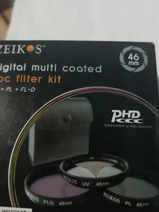 46mm 3PC Filter Kit UV FLD PL for Sony Handycam Camcorder HDR / DCR Series F-11 - Picture 1 of 2