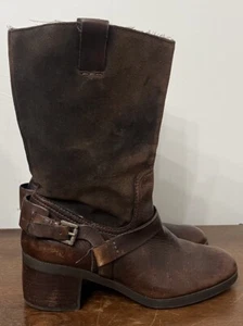 Ralph Lauren Womens Brown Mid-Calf Western Boots Sz 9 Suede Leather Casey *READ* - Picture 1 of 10