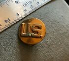 WWII Round Brass US Insignia Military Army Button Pin COLLECTIBLE