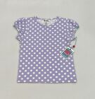 Matilda Jane Good Hart Blue Bell Shirt Purple Polka Dots Size 8 NWT!