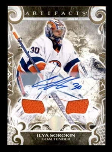 ILYA SOROKIN 2024/25 UD ARTIFACTS GOLD DUAL USED JERSEY AUTOGRAPH AUTO /65 T5636 - Picture 1 of 2