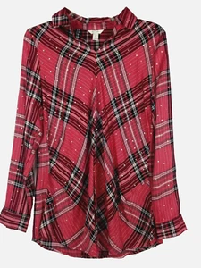 EST. Maglione donna 1946 top leggero manica lunga a quadri multicolore taglia S - Foto 1 di 5