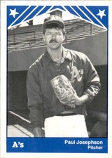 1983 Albany-Colonie A's TCMA #5 Paul Josephson Shrewsbury Massachusetts MA Card