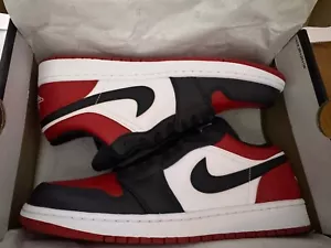 Jordan 1 Low Bred Toe Size 12 New - Picture 1 of 8