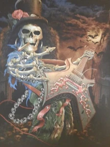 Biker skull guitar rock public enemy shirt - Picture 1 of 5