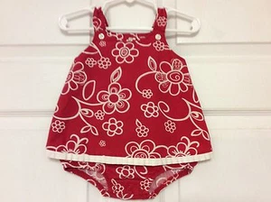 Carters Baby Mädchen Kleid Größe 6 Monate rot weiß Druckknopf Schritt 81 - Bild 1 von 5