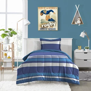 Kids 7-Piece Complete Bed Set Easy-Wash Super Soft Microfiber Comforter Bedding, - Picture 1 of 7