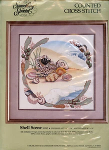 Scena conchiglia - KIT PUNTI CROCE CONTATI CANDAMAR VINTAGE - 14'x14" - 1988 - Foto 1 di 3