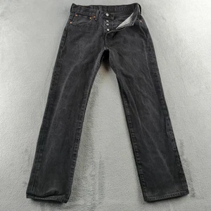 Jeans Levis 501 para hombre 32x32 (se adapta a 30x30) negro botón mosca recto SIN TARIFAS EE. UU. - Imagen 1 de 12