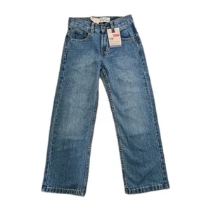 Levis 505 Boys Light Slim Straight Relaxed Fit Denim Pants Blue Jeans Sz 8 - Picture 1 of 9