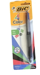 BIC, 4 Color Ball Pen, Grip, Fashion, Long Lasting Ink, Medium - Picture 1 of 2