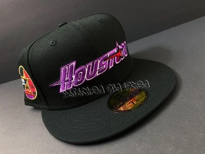 EXCLUSIVE HOUSTON ASTROS FITTED HAT SCRIPT THANOS PURPLE 35 YEARS PATCH 7 1/2 - Image 1 of 4