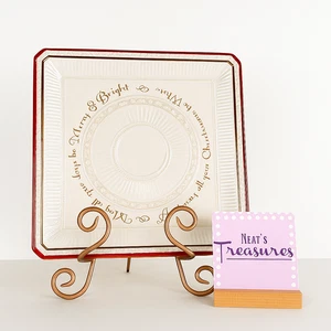 Grasslands Road MAY ALL YOUR DAYS BE MERRY & BRIGHT Piatto quadrato Natale 11" - Foto 1 di 16