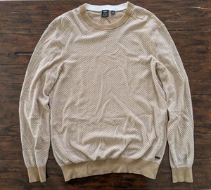 BOSS Hugo Boss Herren XL Baumwollmischung Pullover Beige Hellbraun Rundhals  - Bild 1 von 12