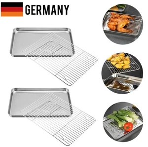 XL+XXL Ofenblech Backblech Mit Abkühlgitter Rechteckig Backform Mit Kuchengitter - Bild 1 von 17