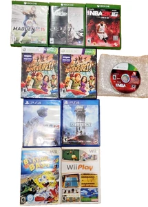 Spielepaket (PS4, XBOX ONE, XBOX 360, Wii) 10 Spiele Lot getestet funktioniert - Bild 1 von 6