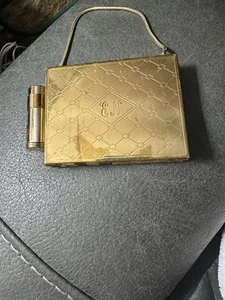Vintage Handgelenk Clutch Kompakt/ Zigarettenetui - Bild 1 von 14