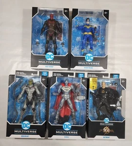 McFarlane DC Multiverse Lot Nightwing Red Hood Steel Batman Unmasked Brainiac - Picture 1 of 11