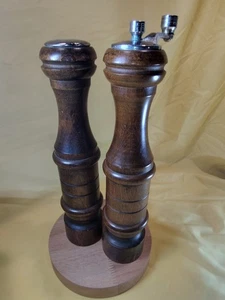 Precio Importación Juego de madera de salero y molinillo de pimienta 10” ambiente vintage - Imagen 1 de 8