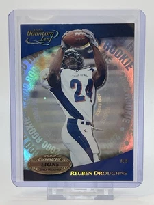 2000 Quantum Leaf Football Card #337 Reuben Droughns RB Detroit Lions Rookie - Picture 1 of 2