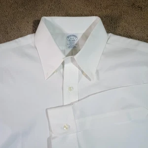 Camisa de vestir Brooks Brothers para hombre Regent blanca sin planchar 16x32 - Imagen 1 de 10