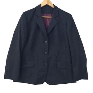 Tailored Image Luxury Grey Wool Blend Regular Blazer Jacket Women Size UK 12R - Picture 1 of 15