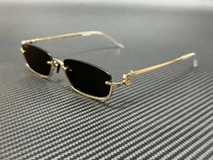 GUCCI GG1278S 001 Gold Brown Unisex 55 mm Extra Large Sunglasses - Picture 1 of 5