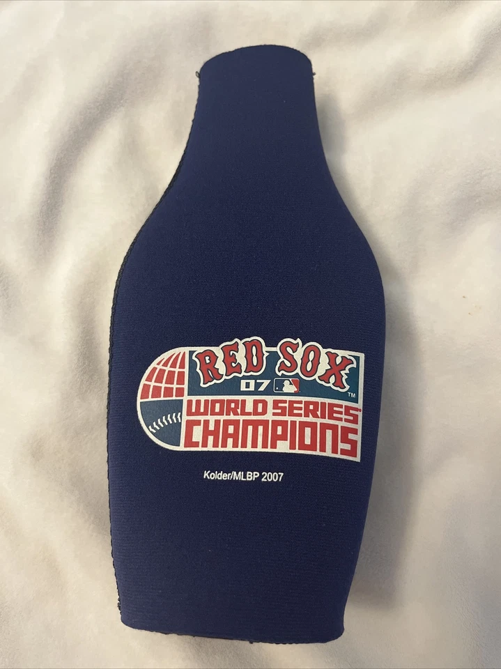 Boston Red Sox 2007 World Series Champions Blue Bottle Coozie Neoprene - Image 1 of 2
