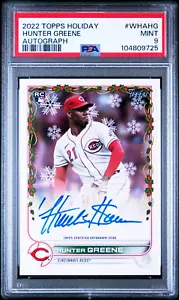 Hunter Greene CINCY 2022 Topps Holiday RC Autograph /200 PSA 9 - Bild 1 von 4