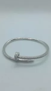 Clavo Pulsera Mujer Plata Clavo Circonitas Rígido Rodiado - Bild 1 von 5