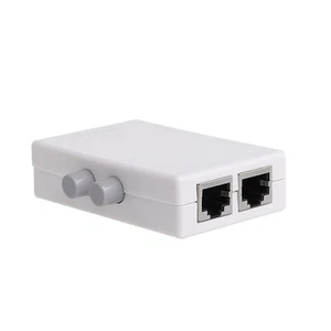 Mini 2 Port AB RJ45 Manual Network Sharing Switch Box 2In1/1In2 Network/Ethernet - Picture 1 of 9