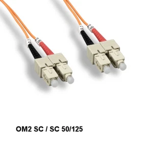 [10pz] Cavo fibra ottica multimodale Kentek 3m OM2 SC a SC 50/125 duplex OFNR - Foto 1 di 1