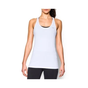 Under Armour Womens Racer Tank Top Shirt in White 1271765-100 Size XL - Picture 1 of 1