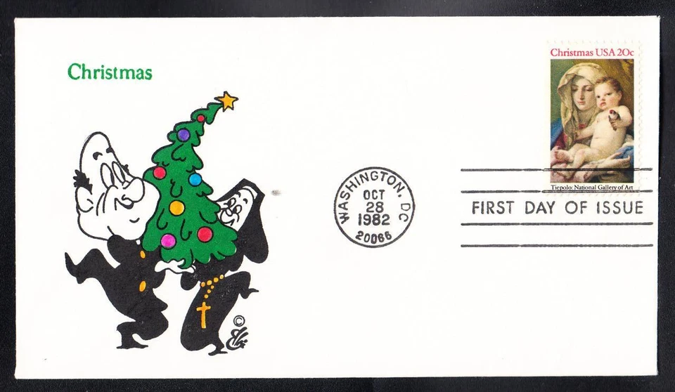 1982 CHRISTMAS Stamp 2026 ELLIS Animated FDC First Day Cover B2768 - Image 1 of 1