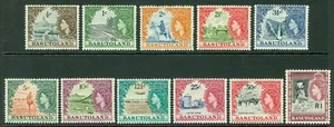 SG 69-77 Basutoland 1961-63. Set di 11 da 1/2c a 1r. GATTO fine non montato come nuovo £100 - Foto 1 di 1